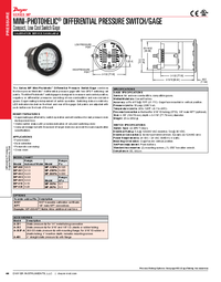 Thumbnail of document Data Sheet - MP Mini-Photohelic Differential Pressure Switch/Gage